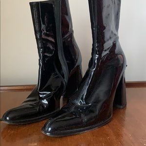 Kenneth Cole Vero Cuoio Leather Patent Boots